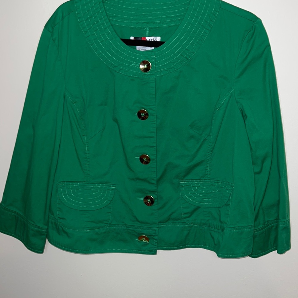 - Live a Little Size XL Kelly Green Button Down Women’s Jacket Long Sleeve